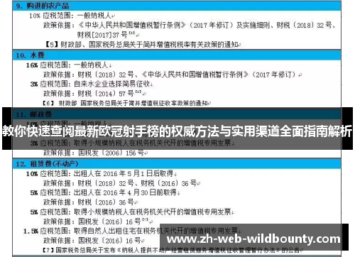 教你快速查阅最新欧冠射手榜的权威方法与实用渠道全面指南解析